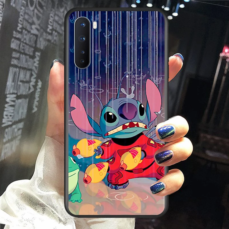 Zachte Tpu Lilo Stitch Silicone Cover Voor Oneplus Nord Ce 2 N100 N10 9 9R 8T 8 7T 7 6T 6 5T Pro Black Phone Case