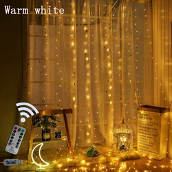 3x1/3x2/3x3m Led Icicle Curtain Fairy String Lights Christmas Lights For Wedding Home Garden Party Garland Decoration