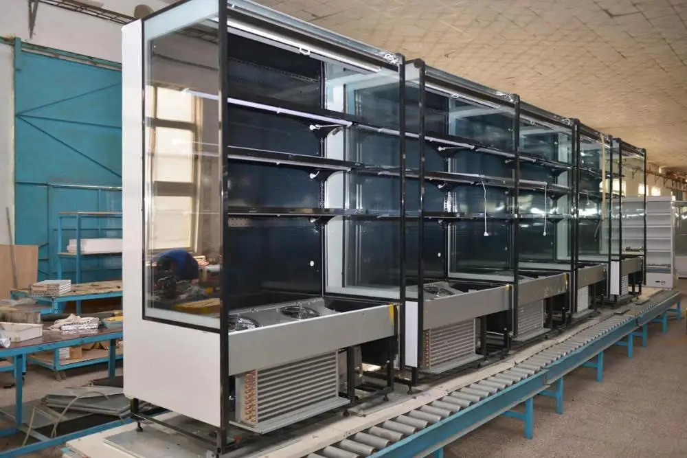 Kommerzieller Kühlschrank, Kühlschrank mit kalter Vitrine für Gemüsegetränke, Wassergefriergeräte