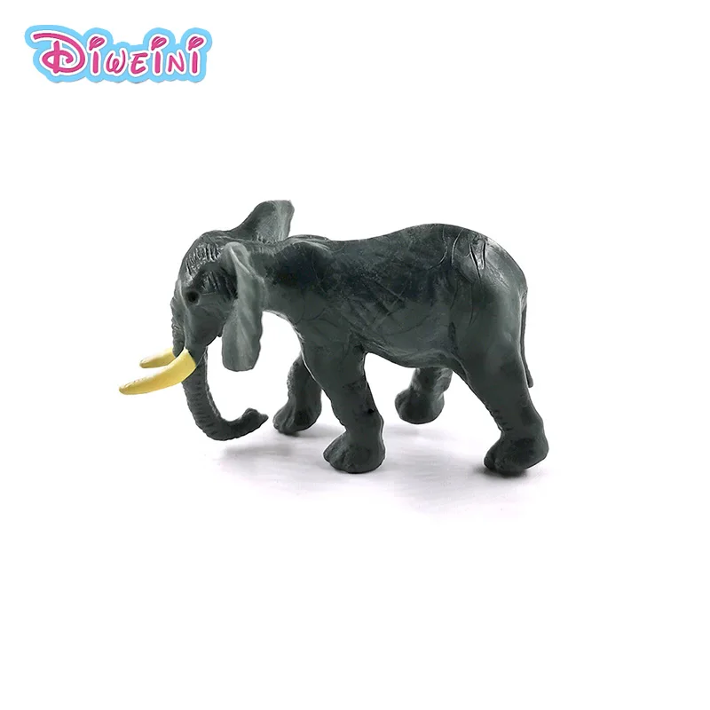 Simulation Small Elephant Figurine Animal Model Lifelike Action Figure Home Decor Doll House Educational Gift For Children Toys