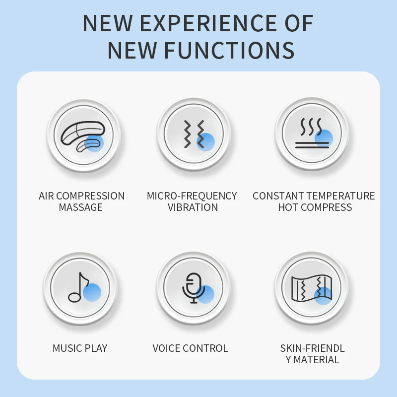 Eye Massager with Heat & Compression, Bluetooth Music Massager for Relax and Reduce Eye Strain Improve Sleep