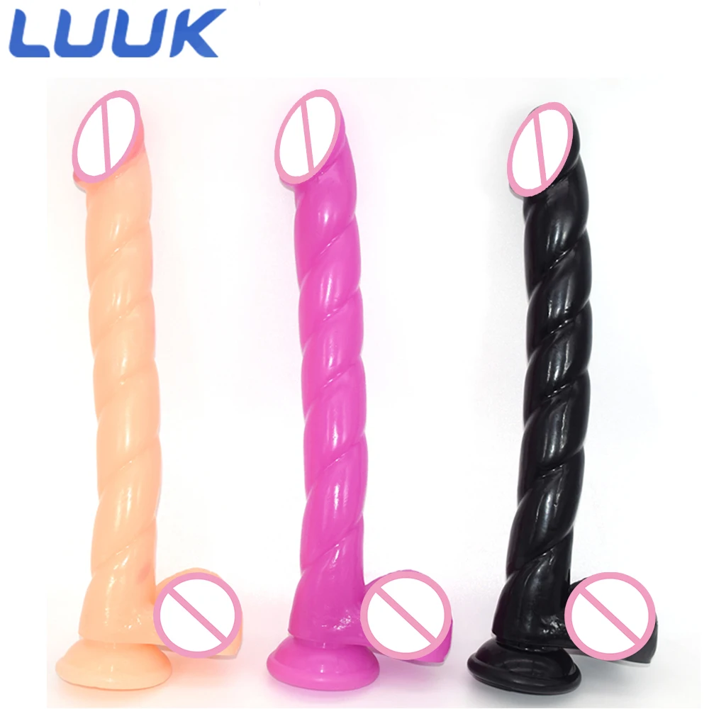 LUUK Long 31cm Dildo секс игрушки для взрослых Suction Cup Dick Stimulate Massage Vaginal Masturbation Woman Realistic Penis