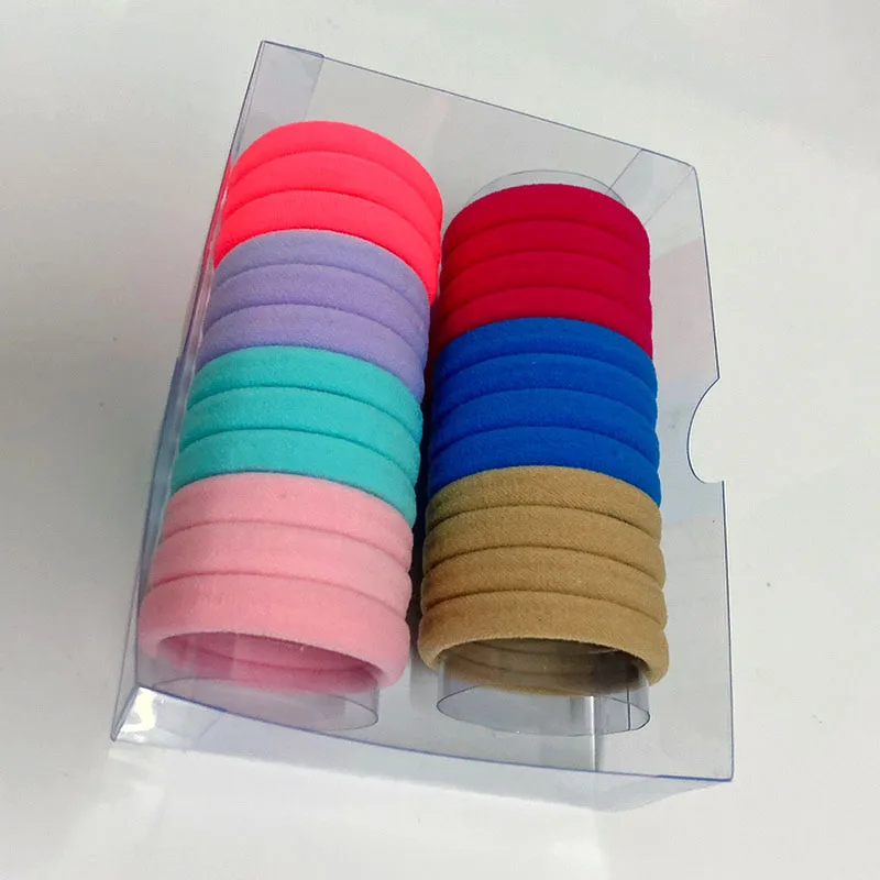 24pcs/set Women Elastic Hair Bands Girls Balck Hair Ring Gum Kid Colorful Nylon Headband  Ponytail Holder Scrunchie wholesale