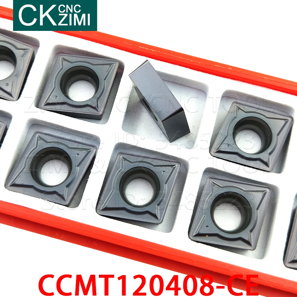Insertos de torneado de carburo, herramientas de corte CNC, torno de Metal para acero inoxidable, CCMT120408-CE ZM2125 CCMT 120408 CE