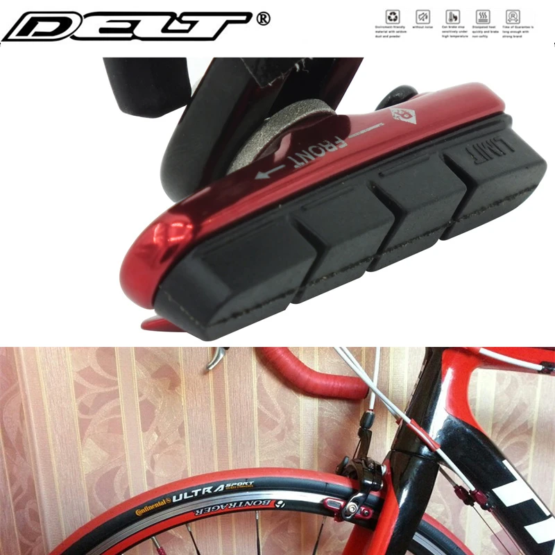 DELT 5 Colors Bicycle C Brake Shoe,Road MTB Fixed Gear Bike pads，55MM Carbon & Alloy Rims， For SHIMANO 105 Brake Holder  Parts