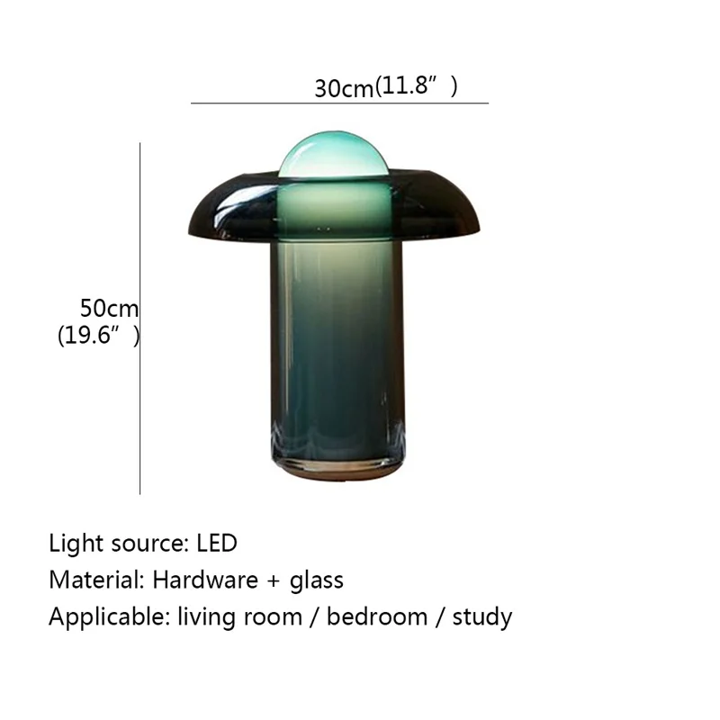 WPD Nordic Modern Creative Green Table Lamp LED Desk Lighting Decorative for Home Living Room