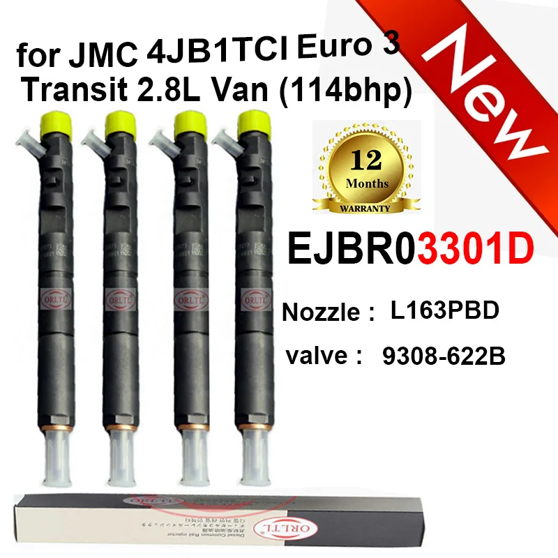 

ORLTL Common Rail Nozzle EJBR03301D Diesel Injector ejbr03301d For JMC Transit 4JB1TCI 3301D JX4932LQ3 Euro 3