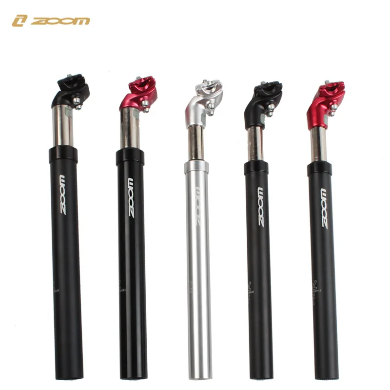 ZOOM Suspension Bicycle SeatPost 27.2x350mm 31.6x350mm MTB Seat Post Aluminium Bike Shock Absorption Damping Seat Tube