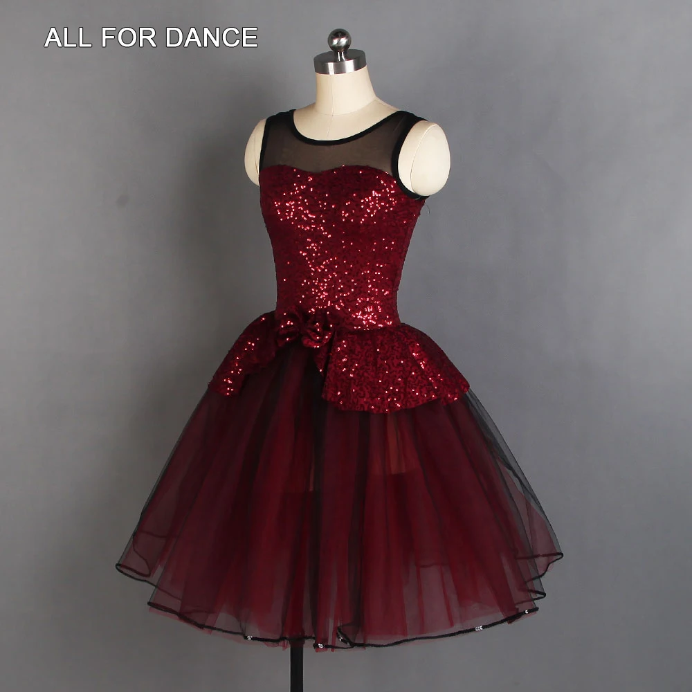 20126 Pailletten-Spandex-Mieder, romantisches Ballett-Tutu mit Schleife, für Mädchen und Frauen, Bühnenshow, Tanzkostüme, Ballett-Tutu, Tanzbekleidung