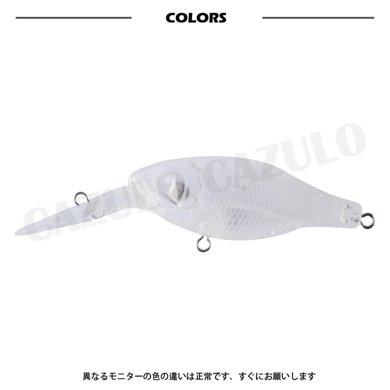 Phụ Kiện Câu Cá Không Phủ Sơn Dụ Minnow 6.6G 89Mm Nổi Diy ABS Trong Suốt Mồi Pesca Thiết Bị Pike Leurre Brochet Angeln