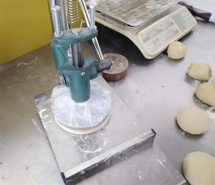 Máquina manual de descascar massa 200-250mm Máquina manual de prensa de massa