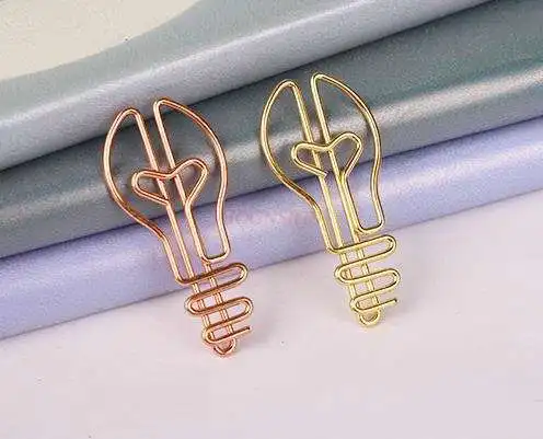 10pcs Rose Gold Light Gun Paper Clip Cartoon Paper Clip Animal Paper Clip Paper Clip Big Pin