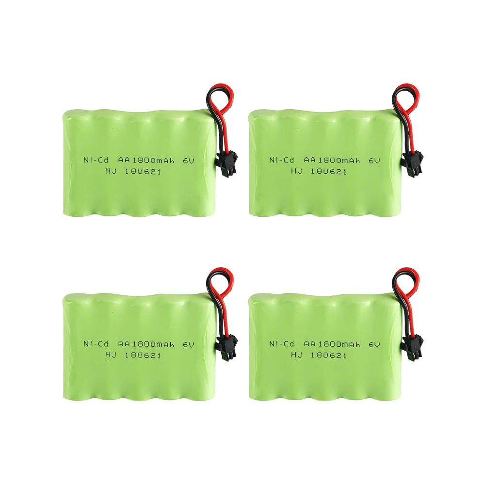 6V 1800Mah NI-CD AA Pin Dành Cho Cho Rc Đồ Chơi Xe Ô Tô Tàu Điều Khiển Xe Tăng Robot Thuyền Súng NI-CD Pin Sạc 6.0V SM Cắm