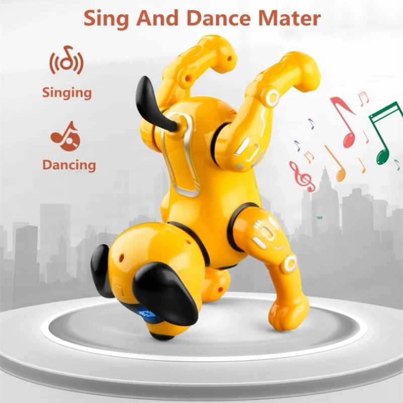 Electric RC Robot dog Touch &2.4G Remote Control Pet Dog Dance Singing Program Sleep Like Baby Gnawing Bone VS Walk Dinosaur Toy