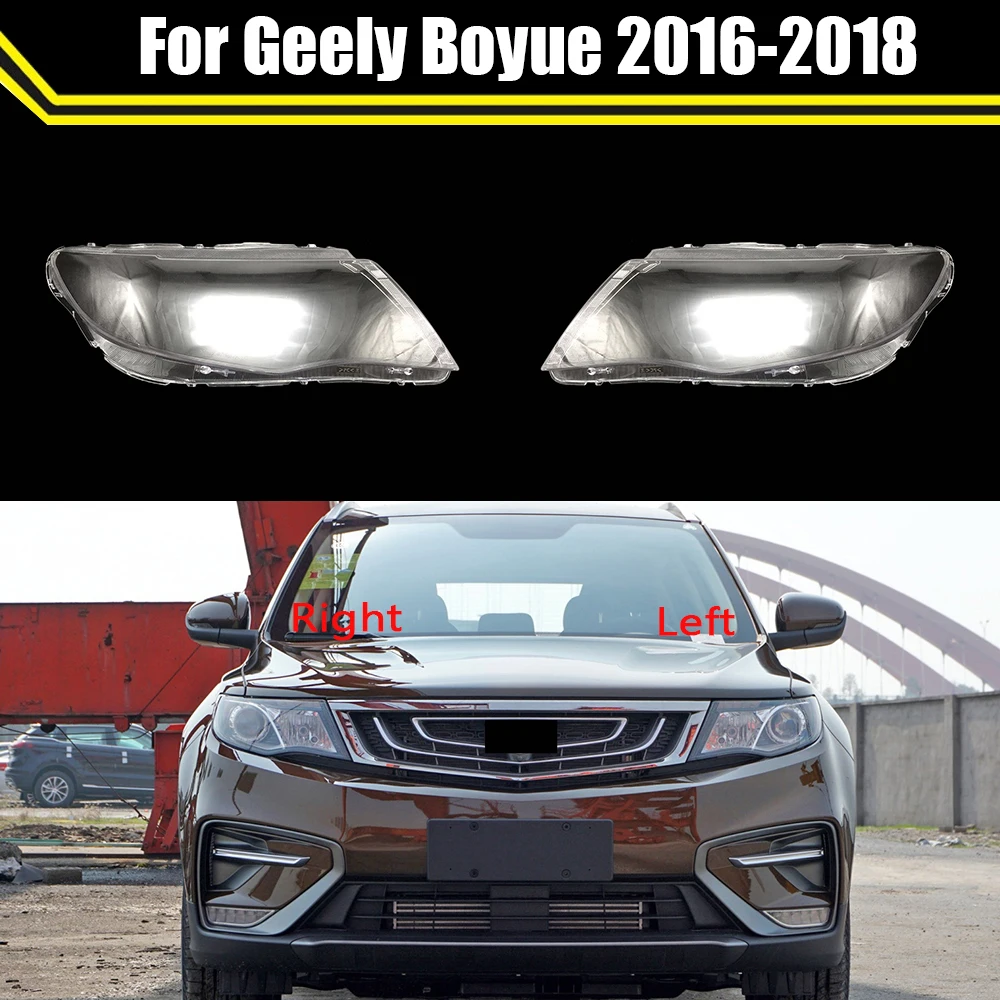 Auto Lamp Case For Geely Boyue 2016 2017 2018 Glass Lens Headlamp Shell Car Headlight Cover Light Caps Transparent Lampshade