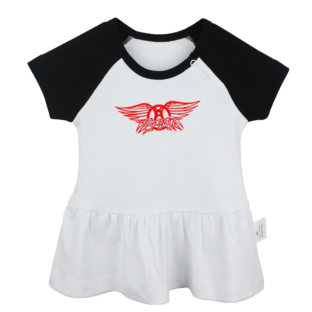 Aerosmith Classic Rock Music Steven Tyler Attack on Titan Cosplay Newborn Baby Girls Dresses Toddler Infant Cotton Clothes