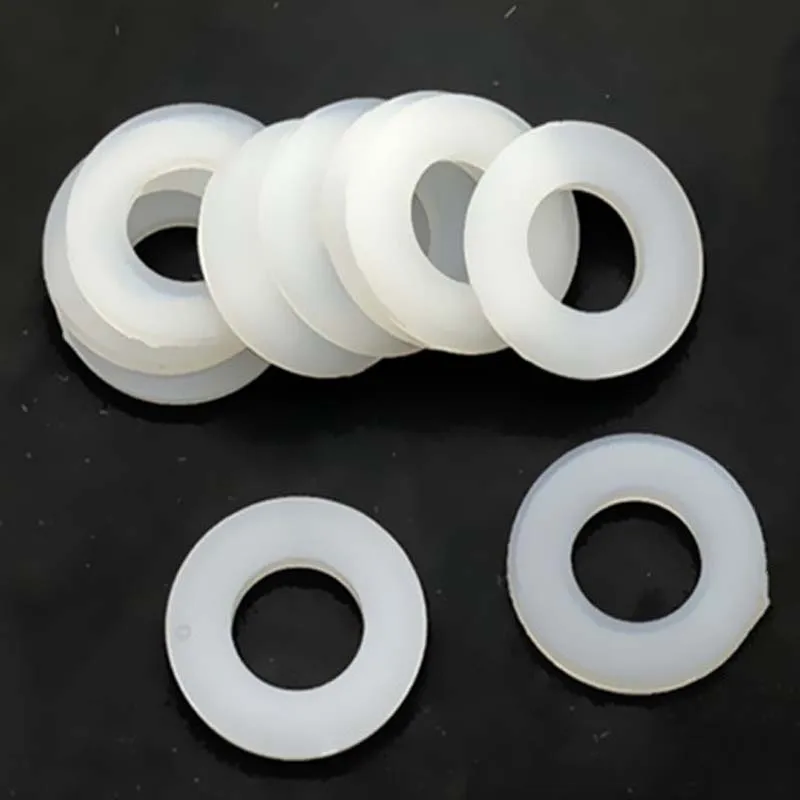 100pcs White Black Plastic Nylon Flat Washer Plain Plane Spacer Insulation Gasket Ring For Screws M2 M2.5 M3 M4 M5 M6 M8 M10 M12