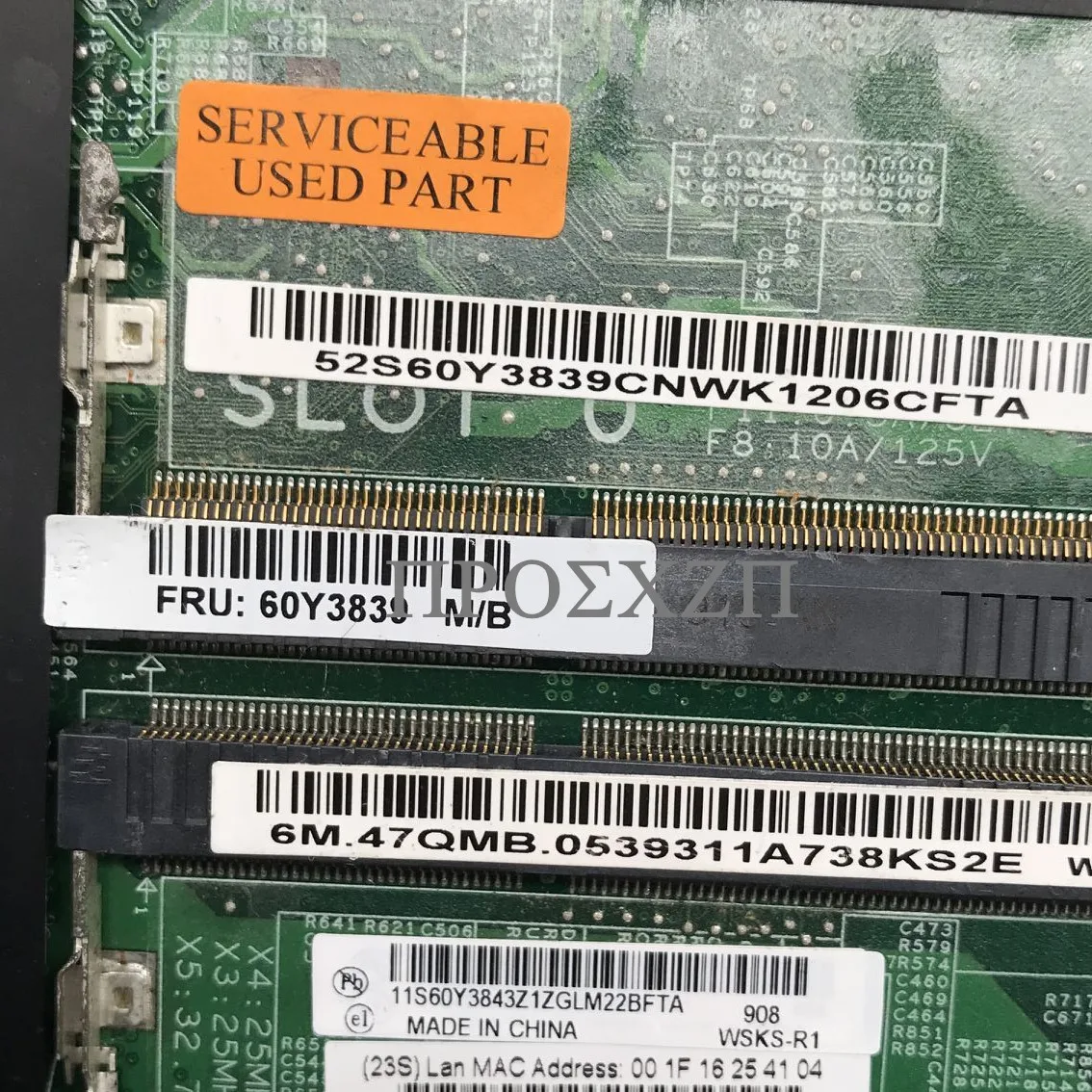 Placa base para portátil X200 X220S de alta calidad, 60Y3839 07226, 48.47q01.021, P8600, 100%, probado completamente, funciona bien