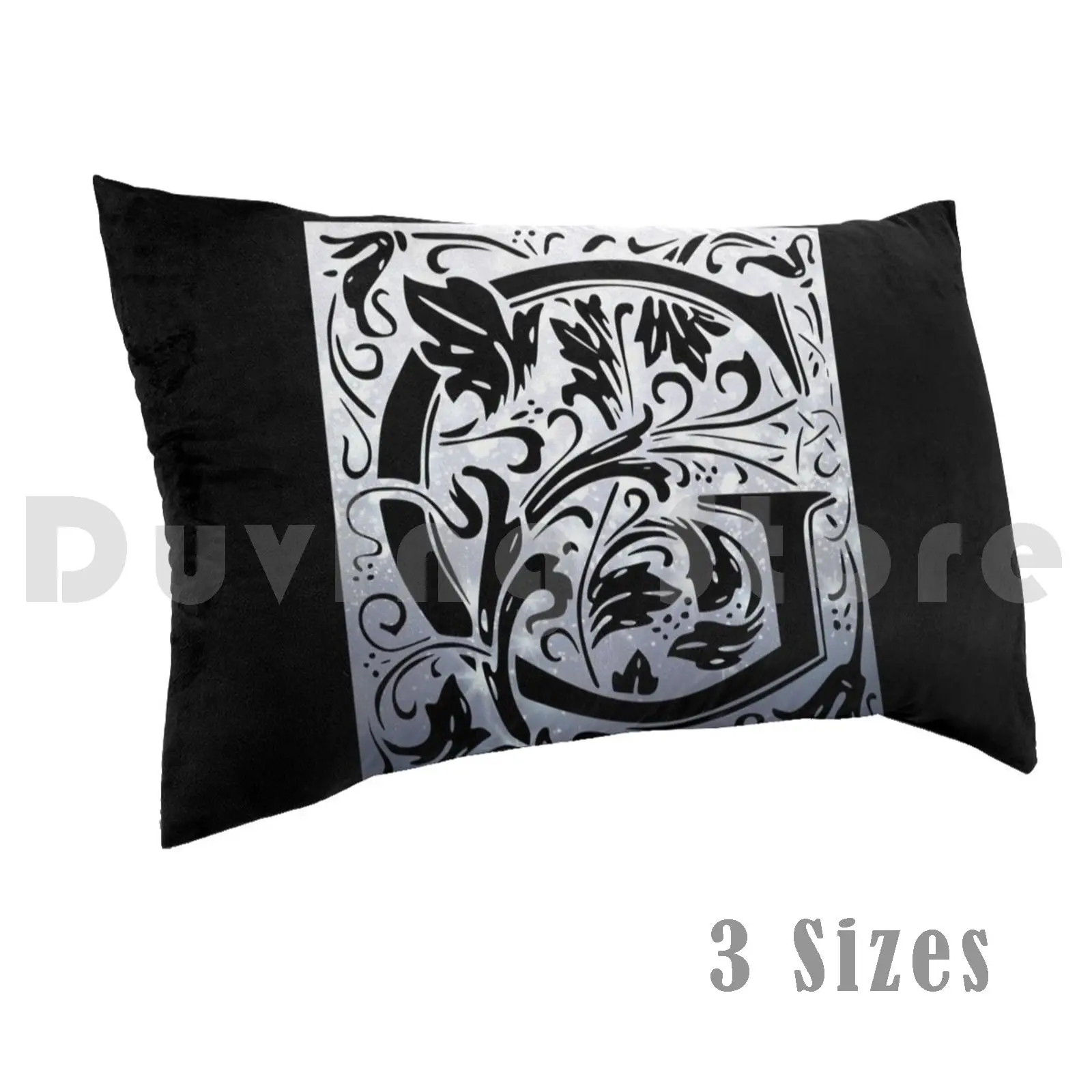 The Letter G Beautiful Floral Bouquet Sparkle Design With Amazing OrnamentPillow case Alphabet