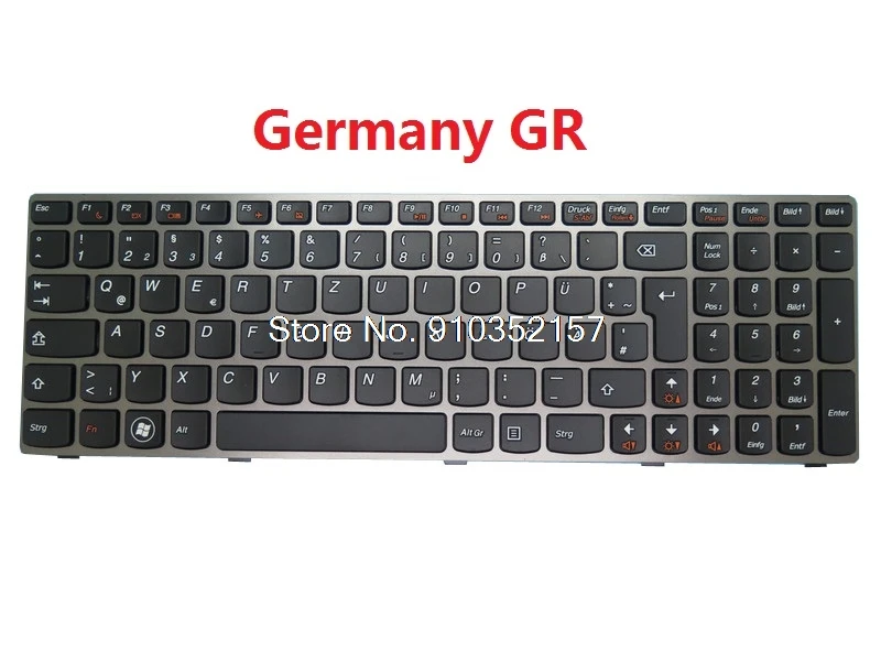 

Keyboard For Lenovo Z580 G580 G580A G585 G585A V580 B580 B580A P580 P585 N580 N581 N585 N586 G780 Germany GR TR English US SW HB