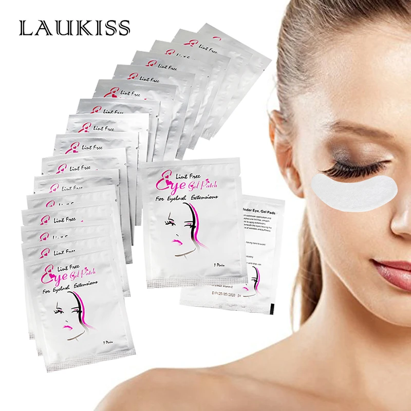 Laukiss 50/100/200Pairs Eyelash Pad Gel Patch Grafting Eyelashes Lint free Under Eye Patches For Eyelash Extension  Makeup Tools