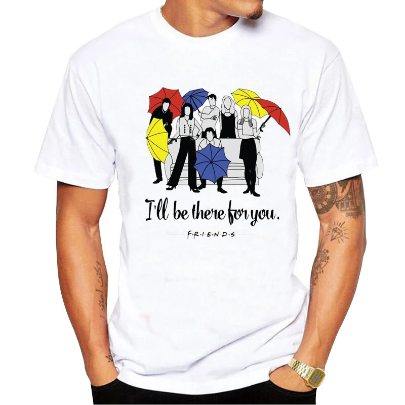 Trend New Tee Friends  Graphic T shirt Top Streetwear Clothing White Tshirt Plus Size