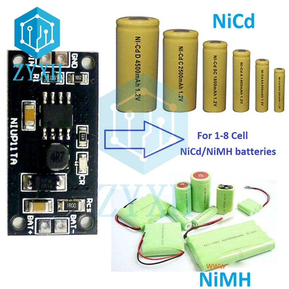 BMS 1S 2S 3S 4S 5S 6S 7S 8S NiCd NiMH Battery Charge Board Short Circuit Protection LED Indicator For Toys/Solar Charging/Camera