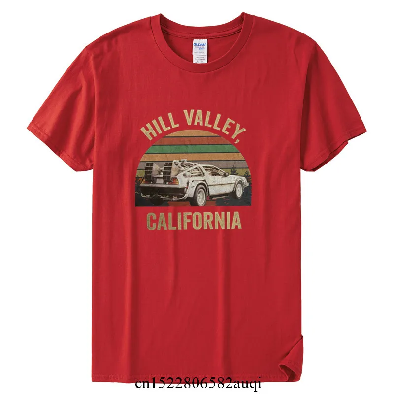 Hill Valley California Men Cotton Print T Shirts Women Casual 90s Style Movie Back To The Future Tops Tee,Drop Shipping