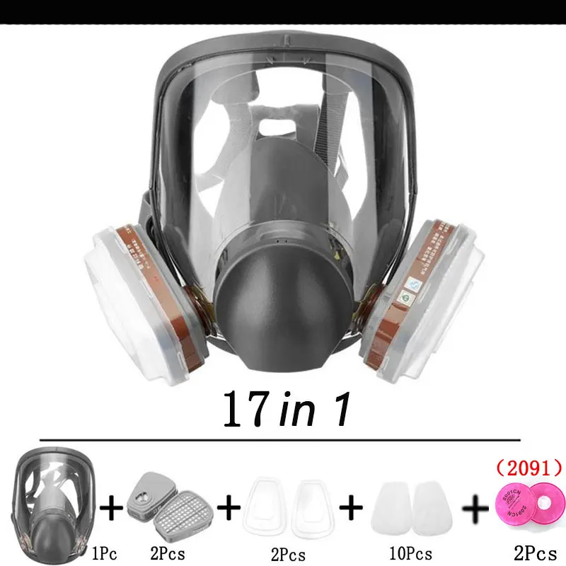 

Anti-Fog Anti Dust Respirator Gas Mask Protection Industrial Gas Masks with Activated Carbon Filters Formaldehyde protection