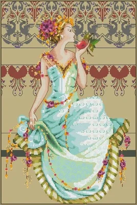 

Flower Girl Counted Cross Stitch Kits, Embroidery Needlework Sets, DIY, 11CT, 14CT, 18CT, 25- MD-127