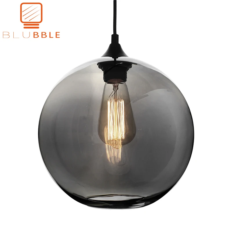 

BLUBBLE Loft Hanging Lamp Glass Ball Hanging Lights Lamp Shades Translucent Gray Blackish Glass Lampshades