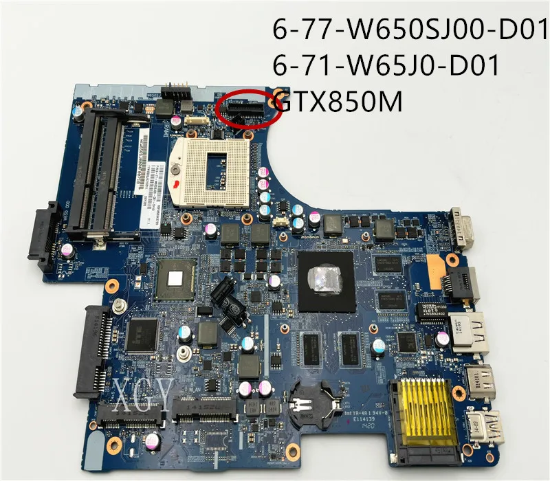 FOR Hasee FOR Clevo w650Sj w650 Laptop Motherboard 6-77-W650SJ00-D01 6-71-W65J0-D01 GTX850M DDR3 100% Tested Ok