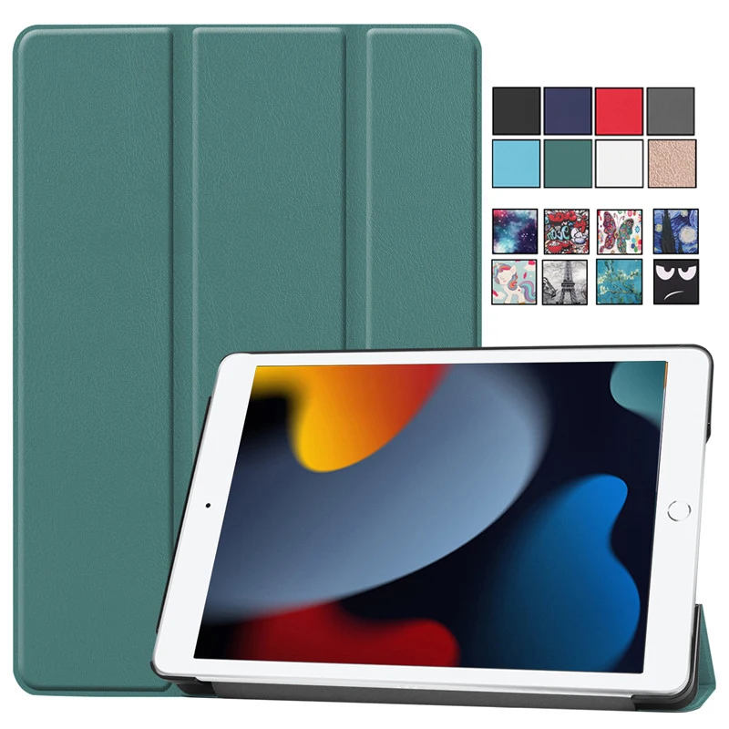 Чехол-книжка для iPad 10, 2 дюйма, 7, 8, 9, 8, 9 поколения, A2603, A2604, из искусственной кожи, 10,2, 2021