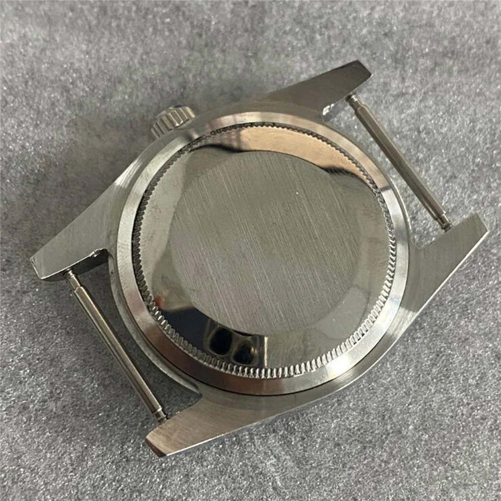 베젤 사파이어 유리 확대경, 평면 유리 커버, 36mm 스틸 시계 케이스, NH35 NH36 4R 시계 무브먼트용