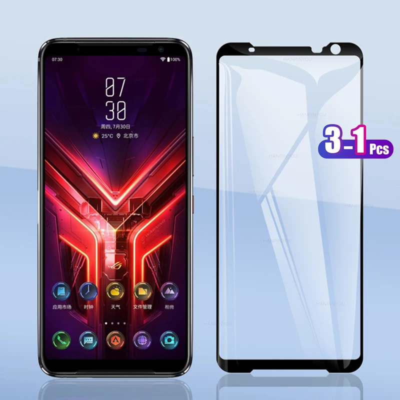 Для Asus ROG Phone 3 Phone3 ZS661KS / 3 Strix 6,59 дюйма полное покрытие закаленное стекло Защита для экрана Взрывозащищенная защитная пленка