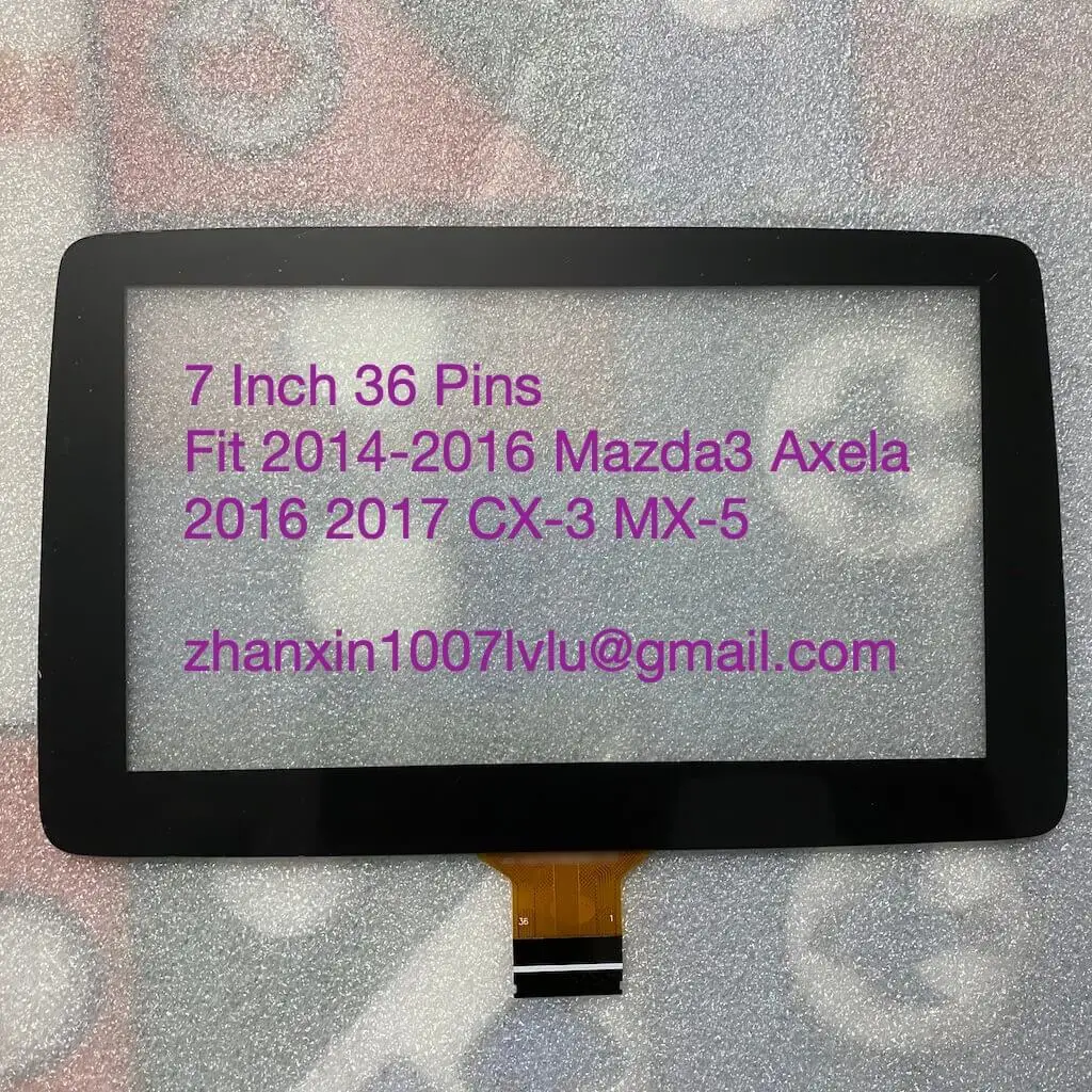 Nouveau 7 pouces 36 broches écran tactile Fit 2014-2016 Mazda3 Axela 2016-2017 CX-3 MX-5 Demio voiture DVD Radio limitation lecteur Navigation