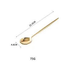 Gold Cutlery Set Forks Spoons Knives Stainless Steel #6