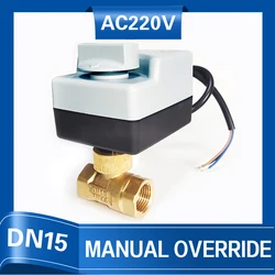 220V Electric Motorized Ball valve brass 1/2