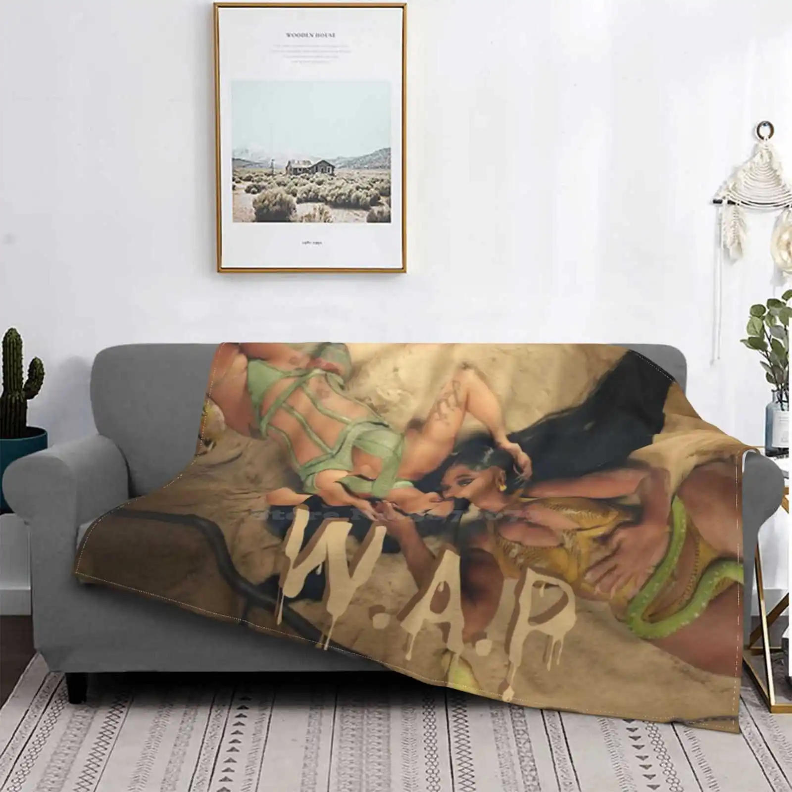 Wap Sand And Snake / Cardi B And Megan Thee Stallion Air Conditioning Blanket Soft Warm Light Thin Blanket Wap Sand Snake Cardi