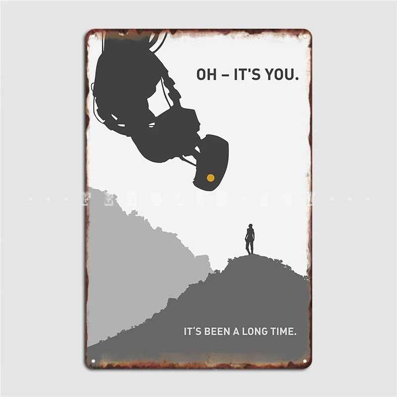 Portal 2 Minimalist Quote Poster Metal Plaque Wall Pub Mural Design Plaques Tin Sign Poster