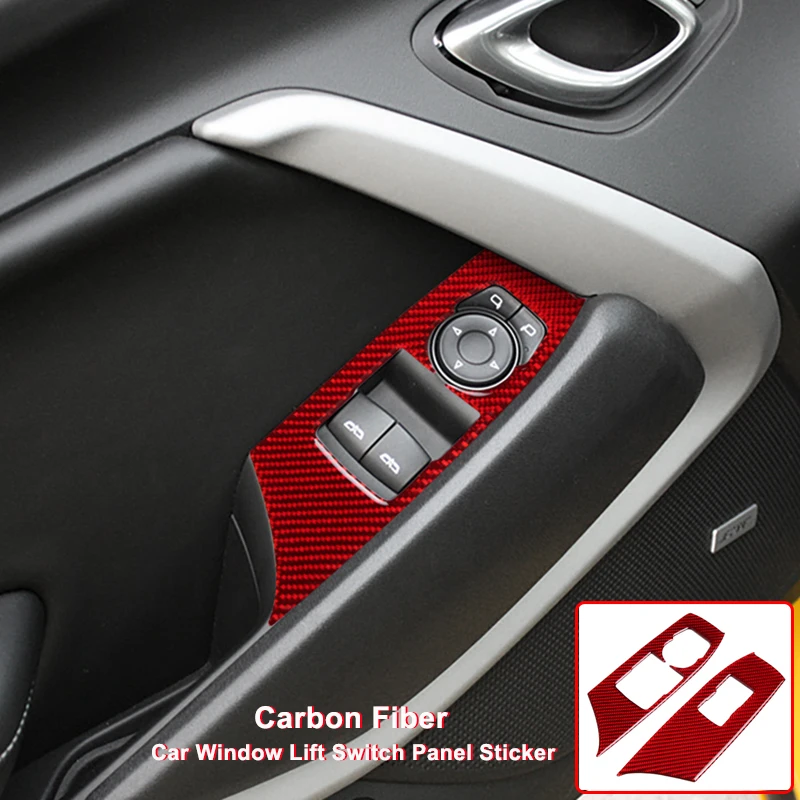 

Car Interior Sticker Carbon Fiber for Chevrolet Camaro 2016-2019 Accessories Car Window Lift Switch Button Panel Cover Sticker