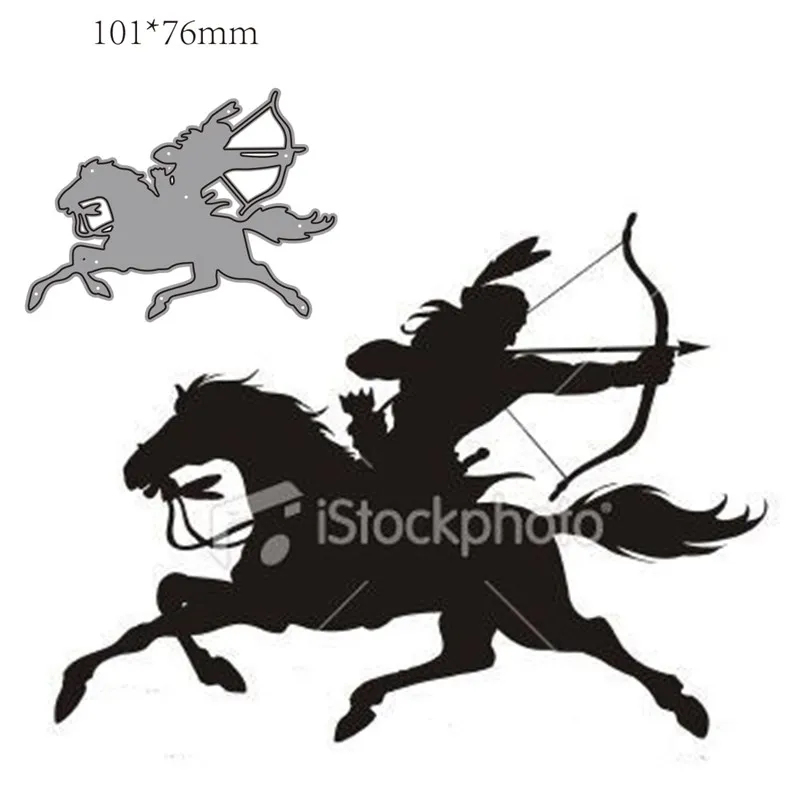 Metal cutting dies cut die mold Horseback archery decoration Scrapbook paper craft knife mould blade punch stencils