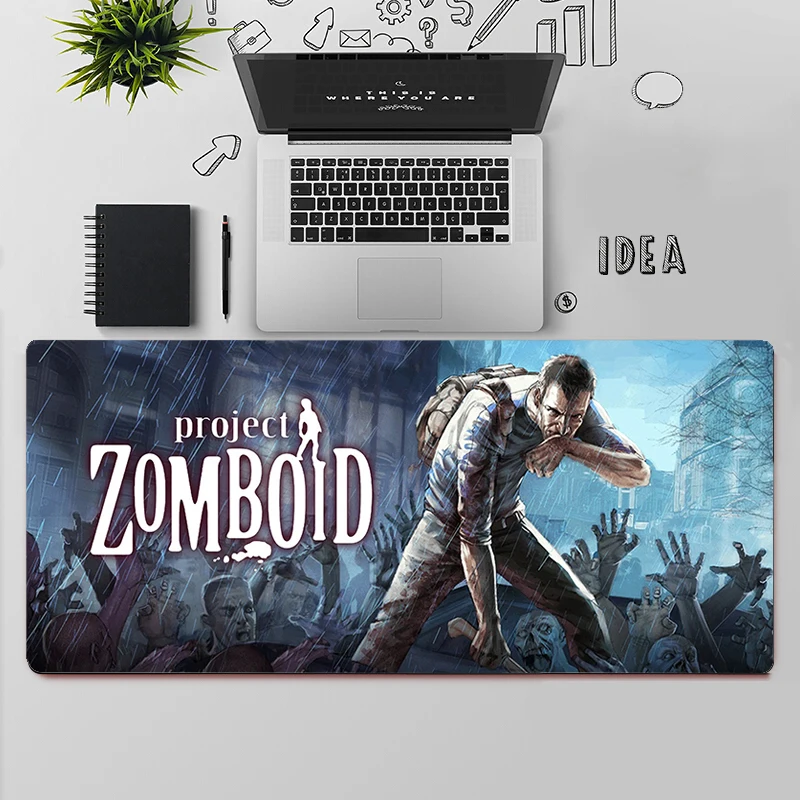 Tapis de souris de jeu pour ordinateur PC, accessoire de bureau, taille XXL, idéal pour les projets zombie