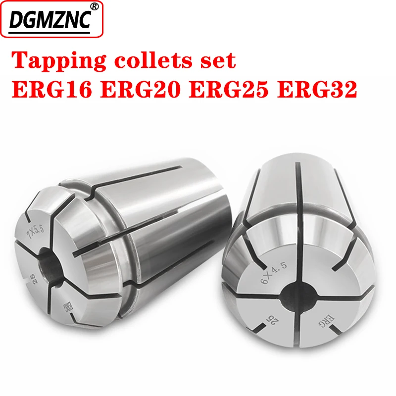 10PCS ERG25 ERG32 collet sets ER32 Taps Rigid Tapping chuck ISO standard M3-M16 square collets CNC lathe tapping Tools