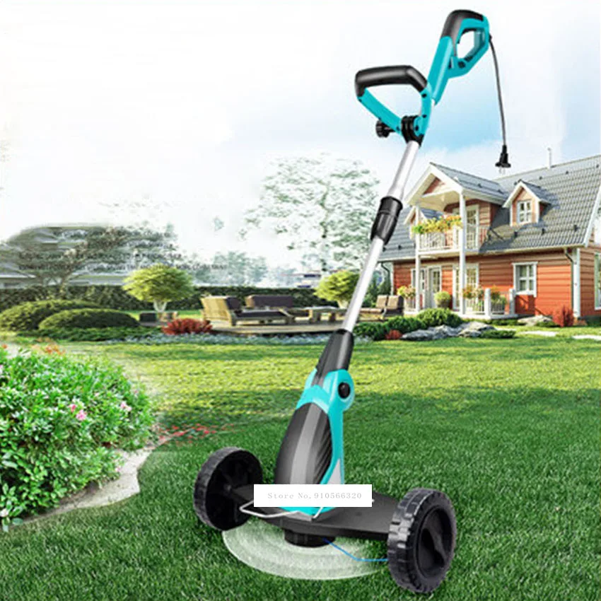 GT650 Electric Lawn Mower Gardening Mowing Tools Grass Trimmer Household Adjustable Handles Lawn Mower 220V 650W 9000RPM 330mm