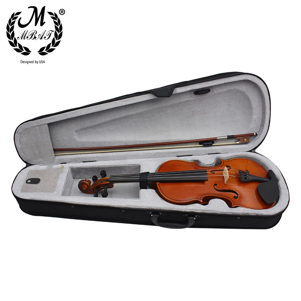 M MBAT Wooden Violin 4/4 Full Size Acoustic Fiddle for Beginner High quality Stringed Instrument With Case Music Accessories Set