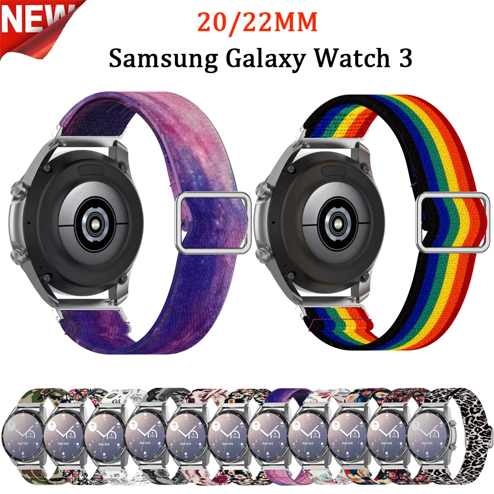 

22mm Printing Strap For Samsung Galaxy Watch 3 45mm/Amazfit GTR 47mm/huawei GT 2 Bracelet 20mm Elastic Band For HUAWEI GT 2 42mm