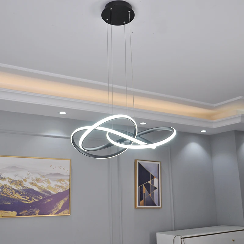 Czarny/biały wisiorek led lights nowoczesny design do salonu sypialnia lampa wisząca restauracja kuchnia wisiorek led lampy wiszące armatura