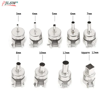 9 stücke Heißluft Pistole Düse Universal Pistole Düse für 850 852D 898 858 Löten Station Aufsätze wärme pistole haar trockner Werkzeuge Düse