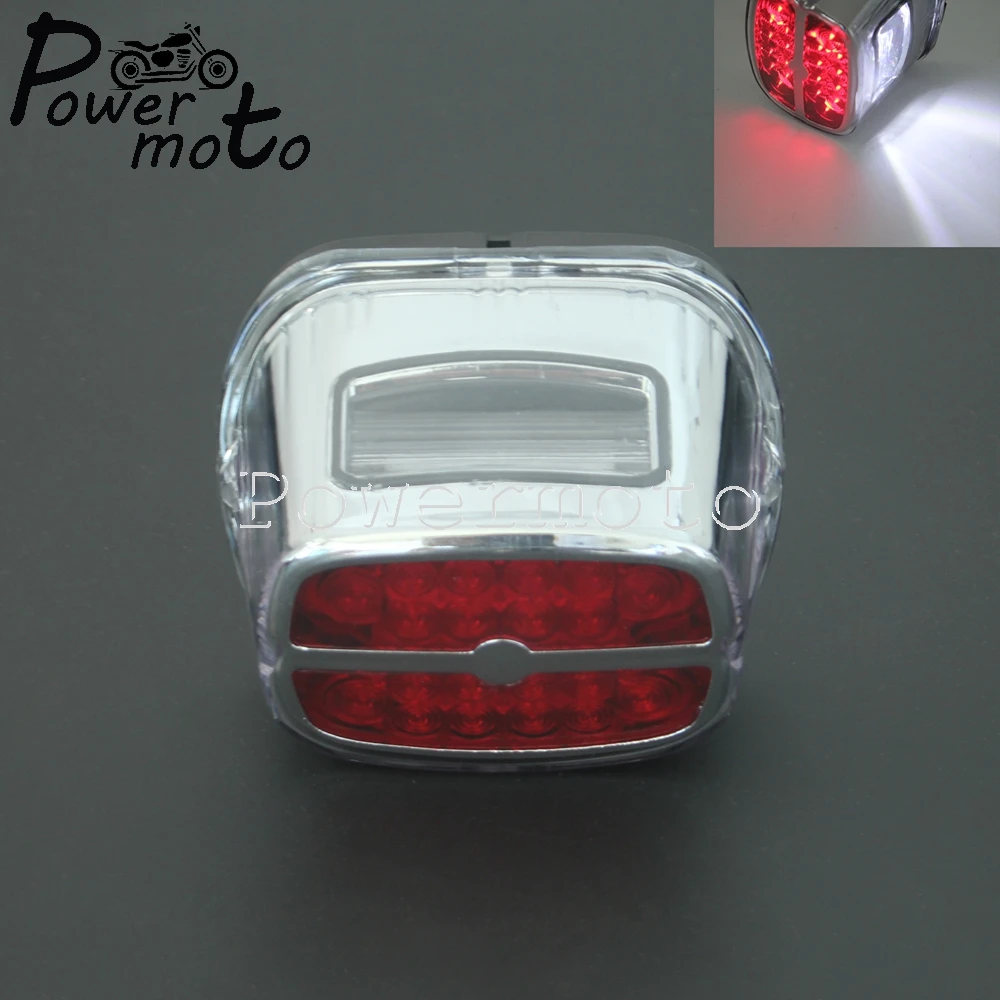 Motorcycle LED Tail Brake Running Stop License Plate Light Taillight for Harley Sportster Softail Fat Bob Street Glide Road King